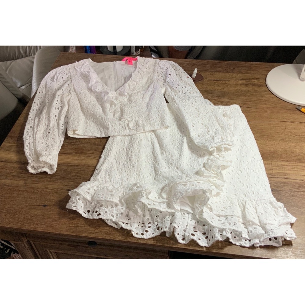 Lilly Pulitzer‎ Roca Set, Eyelet Skirt and Top  size 0